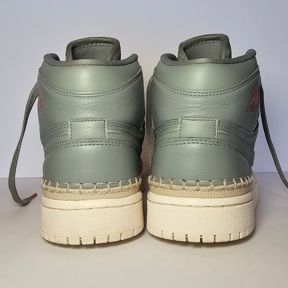 Jordan 1 Retro High Mica Green/ Metallic Red Bronze Sail - US Women's 7.5 Shoes - Picture 6 of 8